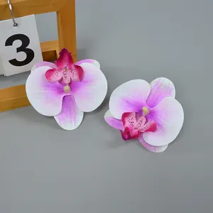 Têtes d'orchidées papillon en latex artificiel Phalaenopsis Real Touch pour la maison, le bureau, la fête de mariage, le bouquet floral et l'artisanat.