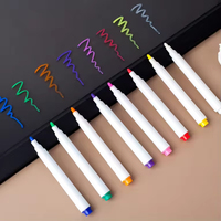 Marqueur effaçable à sec en plastique Queenstar, pointe de 3 mm, pour enfants, coloré, écriture fluide, dessin sur tableau LED, vente en gros d'usine