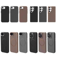 Coque magnétique de luxe en fibre de carbone TPU + PC Housse antichoc givrée pour iPhone 13 14 15 16 Pro Max 16 Plus