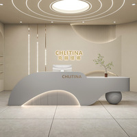 Nouveau design comptoir de réception de style moderne à LED salon de beauté réception caissier réception réception pour spa