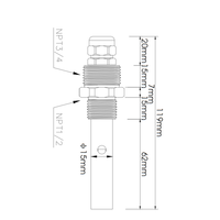 Capteur de conductivité de l'eau 4-20mA, capteur TDS EC, sortie RS485, 0-20uS/cm, acier inoxydable, IP68, OEM pour eau pure