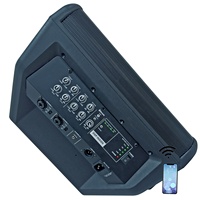 Sistema de Altavoces PA Profesional Portátil de 1500W y 8 Pulgadas, Caja de Sonido para Karaoke al Aire Libre con Batería, Guitarra, Bluetooth, Mezclador DSP, Eco, Bocina