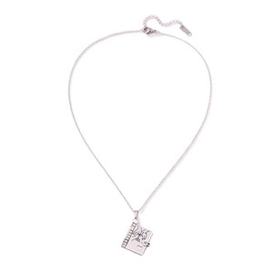 Collier avec pendentif en forme de livre de copieur, style Europe-Amérique, en acier inoxydable unisexe, pour petite fille, explosions transfrontalières - Product Image 5