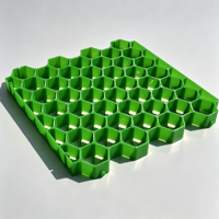 Grille de pavage pour gazon robuste et moderne pour allée - Capacité de charge de 80 000 lb, grille de renforcement perméable en HDPE pour gazon, emboîtable