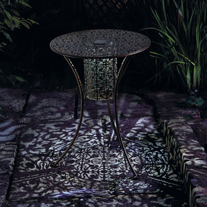 Lámpara de Mesa Solar de Hierro, Luz LED para Jardín Exterior con Panel Solar, Resistente al Agua, Diseño Independiente - Product Image 1