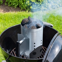 Allumeur de barbecue réutilisable en métal, allume-feu pour barbecue, allume-charbon pour camping et grils extérieurs