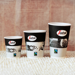 Gobelet à café, thé ou jus en papier à double paroi, personnalisé avec logo imprimé, jetable, kraft blanc, luxe, petit, 4 oz, 8 oz, 12 oz, avec couvercle - Product Image 3