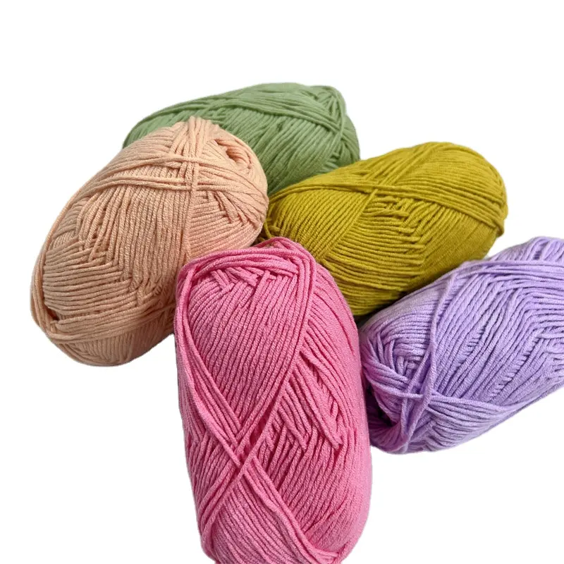 Hot Bán Core Spun Sữa Bông Sợi Slub Sợi Cho Handknitting Tay Đan