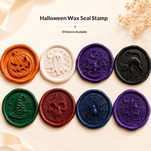 Para Decoración, Nueva Colección de Halloween, 26 Etiquetas de Cera de Halloween, Sellos de Cera DIY, Pegatinas de Calabaza, Fantasma, Bruja y Murciélago - Product Image 5