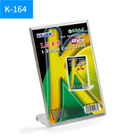 Kejea support de menu de table en forme de L porte-affiche de bureau acrylique transparent présentoir de carte PS en plastique de haute qualité