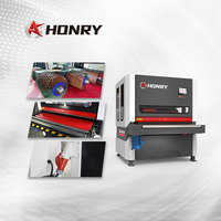 Honry QC1325 Nouvelle Machine de Polissage et d'Ébavurage Facile pour Pièces en Tôle Large, 6 Brosses à Rouleaux, Contrôle PLC, Convoyeur 1300mm, Haute Sécurité