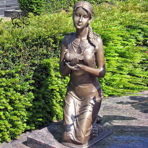 Blve Landschap Decoratieve Hedendaagse Kunst Metalen Koper Naakt Meisje Standbeeld Levensgrote Bronzen Messing Sexy Vrouw Sculptuur - Product Image 5