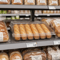 Boîte en plastique PET recyclable pour l'emballage alimentaire, conteneur pour l'affichage et le stockage des aliments en magasin d'alimentation