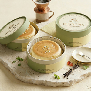 Caja de Cartón Cilíndrica de Lujo para Pasteles y Postres, Fabricada con Papel Kraft Ecológico de Grado Alimenticio, con Certificación CE y REACH - Product Image 4