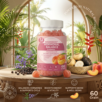 Gummies Équilibre Hormonal Saveur Pêche Myo-Inositol Gattilier Maca Complément de Soutien Hormonal Féminin 60 Unités Marque Privée OEM