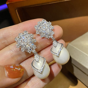 Orecchini pendenti a goccia d'acqua da donna, eleganti in stile principessa, orecchini alla moda per l'uso quotidiano, per feste e banchetti, idea regalo - Product Image 5