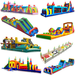 <span class=keywords><strong>Precio</strong></span> de fábrica al por mayor larga carrera de obstáculos duradera Casa de salto inflable hinchable para la venta - Product Image 6