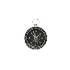 Bussola Tascabile in Alluminio da 45mm, Bussola Portatile per Navigazione Outdoor con Anello per Appendere, per Campeggio, Escursionismo, Viaggi e Attrezzatura di Sopravvivenza - Product Image 1