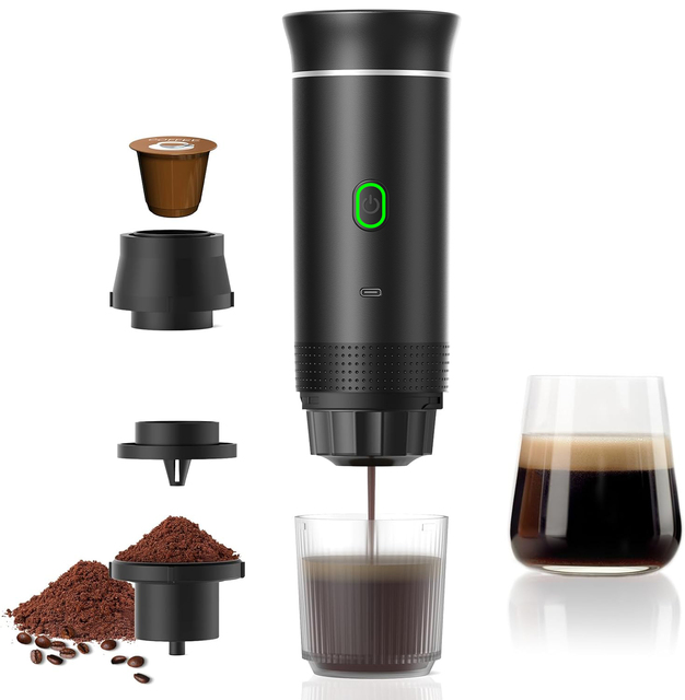 Home Travel Automatic Machine Cold Hot EXTRACT Cafe Multi-function 3 in 1 Portable Mini Espresso Handheld Capsule Coffee Machine