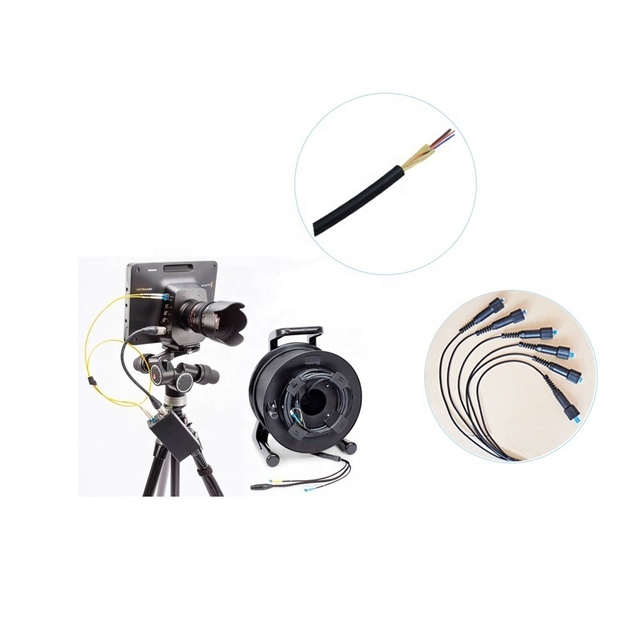 Outdoor Tactical Fiber Optic Cable 2/4/6/8/12 Core for Communication Purpose