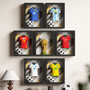 Juego de Bloques de Construcción de la Copa de Fútbol 2026, Modelo de Camiseta de Fútbol, Juguetes de Plástico ABS, Bloques Nano de Diamante, Regalo para Fanáticos del Fútbol - Product Image 1