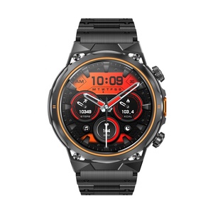 AK81 Smart Watch with Flashlight Steel Strap 1.46" BT Call Heart Rate Monitor 100+ Sport Modes IP68 Waterproof Outdoor Sports - Product Image 3