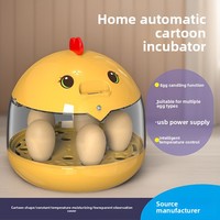 Incubateur d'œufs de poule entièrement automatique, mini incubateur domestique intelligent, alimentation USB, modèle éducatif scientifique