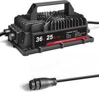 Chargeur de batterie au lithium LifePO4 43,8 V 25 A, étanche IP67, pour vélo, chariot de golf, 12S 36 V 38,4 V, chargeur de batterie Li-ion LifePO4
