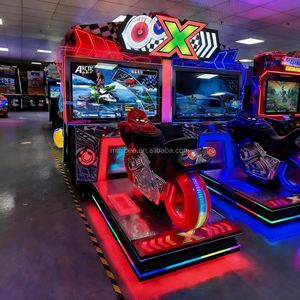 Machine de jeu d'arcade de course de moto double grand format, interactive, à monnayeur, de simulation, équipement de jeu vidéo, 1 an - Product Image 6