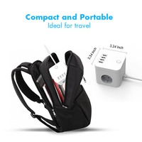 Bloc multiprise Vastfafa de haute qualité avec protection contre les surtensions, 3 prises, 4 ports USB, 4 ports Type-C, blanc, prise US/EU/UK, 16A, certifié CE RoHS KC