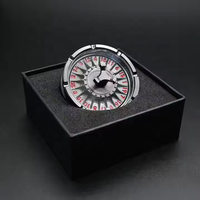 High Speed Spinner Board Würfel mit Black Box Factory Großhandel rotierende Kompass Metall würfel Zappeln Roulette DND
