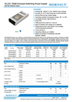 Alimentation à découpage encastrée Mornsun LMF750-23BxxUH série AC/DC 750W à sortie unique 60A 12V/24V/28V/36V/48V avec PFC