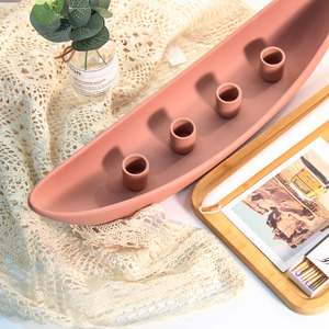 Handmade Christmas Unique Candlestick Wedding Votive <strong>Clay</strong> Candle Holder <strong>Plate</strong> - Product Image 6