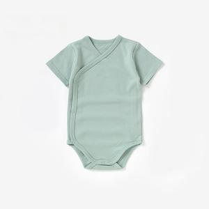 Mameluco de Manga Larga para Bebé 100% Algodón Puro, Cierre con Botones a Presión, Color Sólido, Unisex, Ropa de Verano, Body para Recién Nacido, Tejido Transpirable - Product Image 4