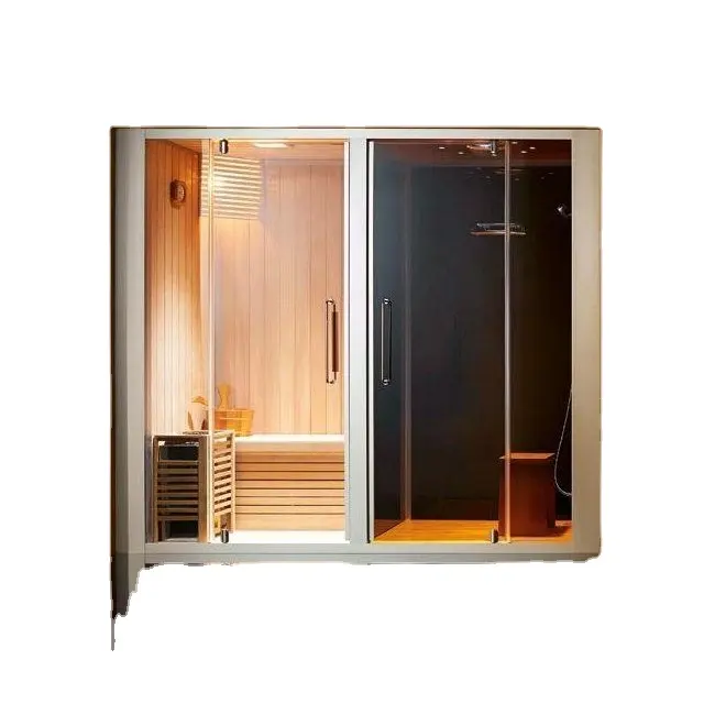 Hydromassage shower cabin with hammam and bathtub AT-011C