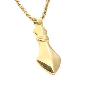 <b>Dart</b> Shaped Pendant Necklace Fashion Gold Stainless Steel Unisex Gift Jewelry - Product Image 5