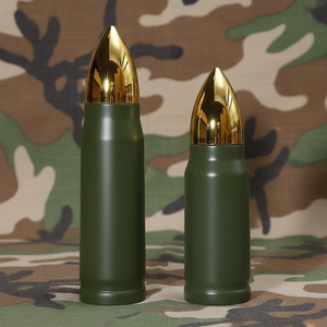 แก้วน้ำเก็บความเย็นสุญญากาศแบบกระสุน ขนาด 350 มล. 500 มล. 1000 มล. สแตนเลส 304  พร้อมโลโก้สั่งทำพิเศษ ดีไซน์ทันสมัย - Product Image 4