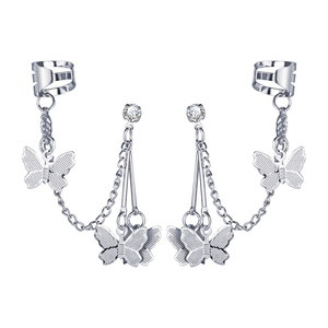 Korean Silver Color <strong>Clip</strong> <strong>on</strong> Stud Butterfly <strong>Earrings</strong> <strong>Girls</strong> - Product Image 2