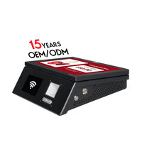 HBAPOS Q1CX Supermercado Mini Comprobador de precios Carrito de compras inteligente Táctil Android Windows Comprobador de precios