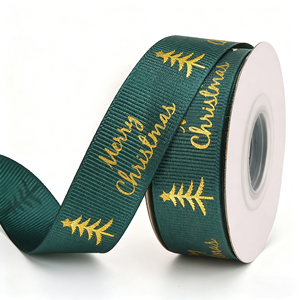 Cintas de Regalo Personalizadas de Alta Calidad, Rollo de <span class=keywords><strong>Cinta</strong></span> con Logotipo en Relieve Dorado y Plateado en 3D <span class=keywords><strong>para</strong></span> Decoración, Envoltura de Cajas de Regalo de Boda - Product Image 2
