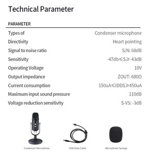 BMG-K10 Có Dây Karaoke Sản Phẩm Bàn <span class=keywords><strong>Usb</strong></span> <span class=keywords><strong>Microphone</strong></span> Máy Tính Cho Pc Youtube Live Ghi Âm Trò Chơi - Product Image 5