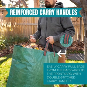 <b>Garden</b> <b>Waste</b> Bag Large Capacity <b>Garden</b> Bag Reusable Waterproof Leaf <b>Sack</b> Storage Collection Container for Yard Leaf Storage Bag - Product Image 2