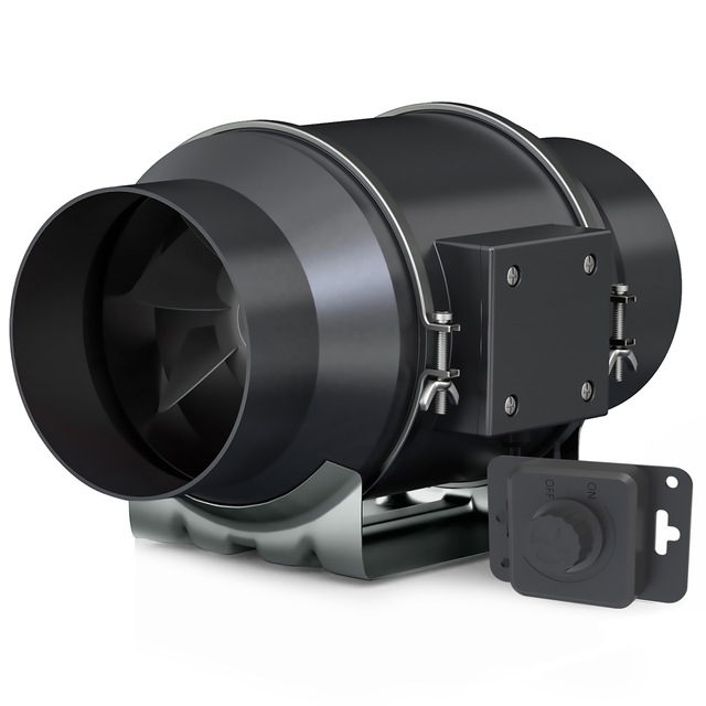 Hot Sale 6 Inch Inline Duct Fan 405 CFM EC Motor 3000 RPM for Commercial Ventilation Grow Room Factory Direct CE Certified