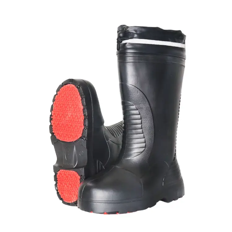 Cheap New Winter Warm Deck Fly Fishing Wading Water Proof Composite Toe Cap Eva Foam Cold Storage Safety Rain Boots Women Men