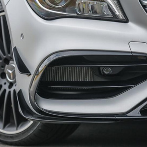 Amp-Z Front Lip Kit For Mercedes-Benz CLA-Class C117 2016-2019 Piano Black PP Material - Product Image 3