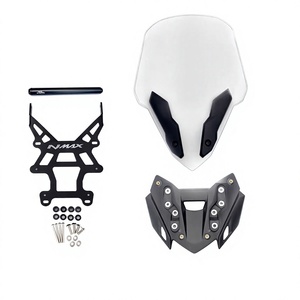Pare-brise de style course modifié pour Yamaha NMAX 2025-2026, pare-brise haut NMAX, extension de pare-brise, barre transversale - Product Image 1