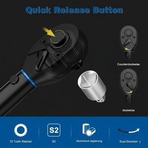 Clé dynamométrique professionnelle réglable haute précision 1/4 pouce 2-24 Nm pour l'entretien et la réparation des vélos de route et VTT - Product Image 6