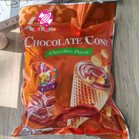 Vente chaude Dulces Snack En Vrac Doux Mini Saveur De Chocolat Confiture Biscuit Coupe Croustillant Chocolat Crème Glacée Cône