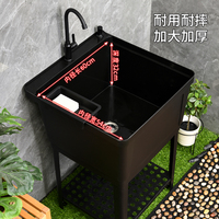 Bac à linge profond en plastique authentique de haute qualité avec tuyau d'arrivée et de sortie pour usage extérieur, intérieur, garage ou buanderie