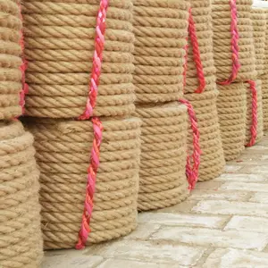 Jüt halat % 100% doğal jüt örgülü büküm halat DIY dekorasyon kablosu 1-50mm geri dönüşümlü Sisal ambalaj ipi